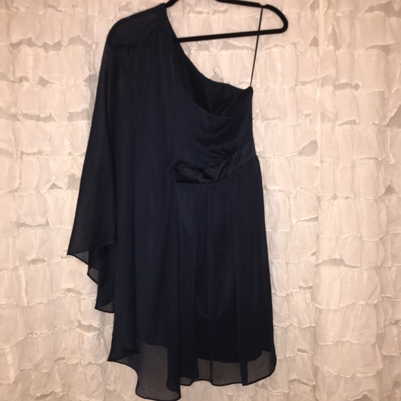 BCBG Max and Cleo Navy One Shoulder Dress - Sz 2 - Picture 2 of 2